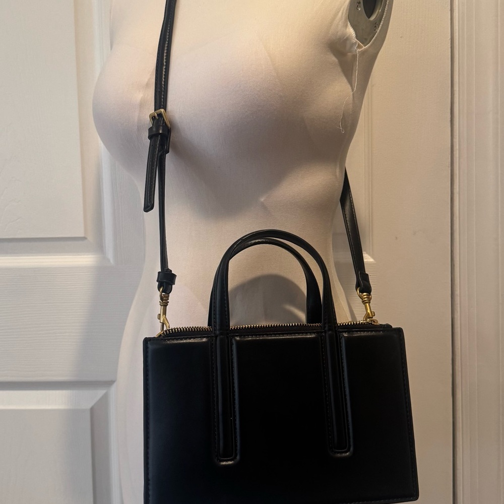 Zara multi compartment, City bag(Black) crossbody